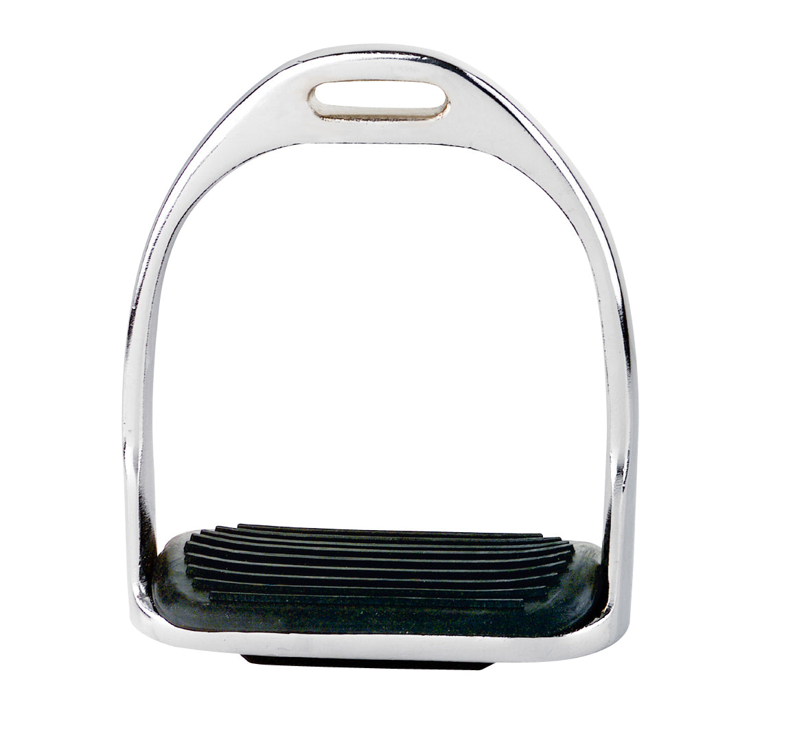 STAFFA RAGAZZO CON BASE 110 MM FERRO NICHELATO CON PEDANE ANTISCIVOLO