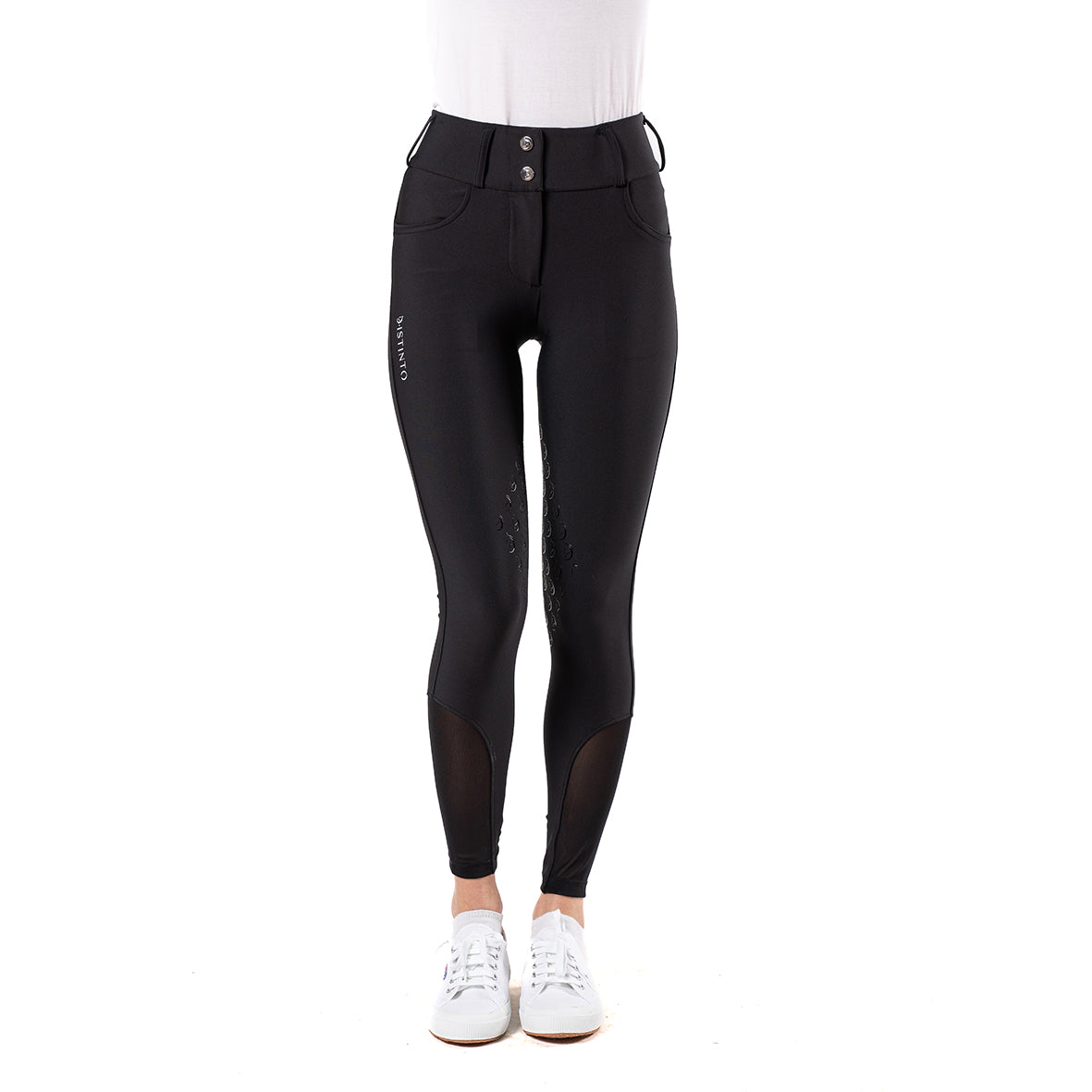 Pantaloni da Equitazione D-Istinto Orchidea con Grip al Ginocchio — Donna