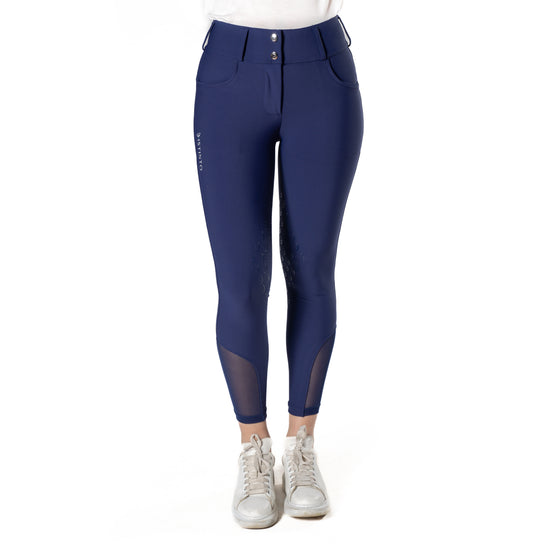 Pantaloni da Equitazione D-Istinto Orchidea con Grip al Ginocchio — Donna