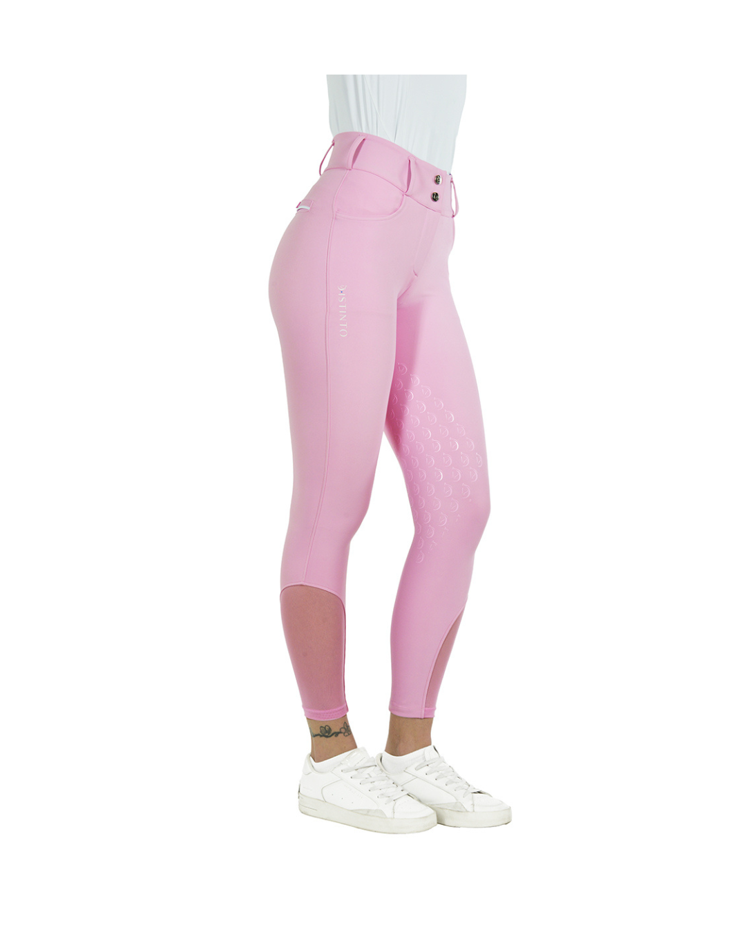 Pantaloni da Equitazione D-Istinto Orchidea con Grip al Ginocchio — Donna