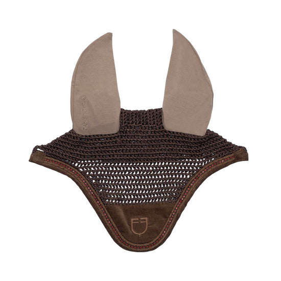 Cuffietta con lavorazione crochet e strass Equestro