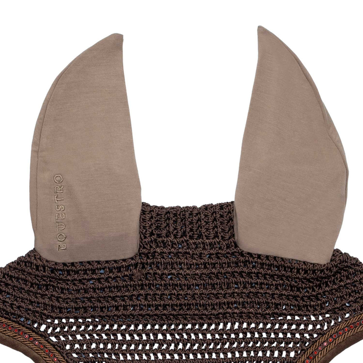 Cuffietta con lavorazione crochet e strass Equestro