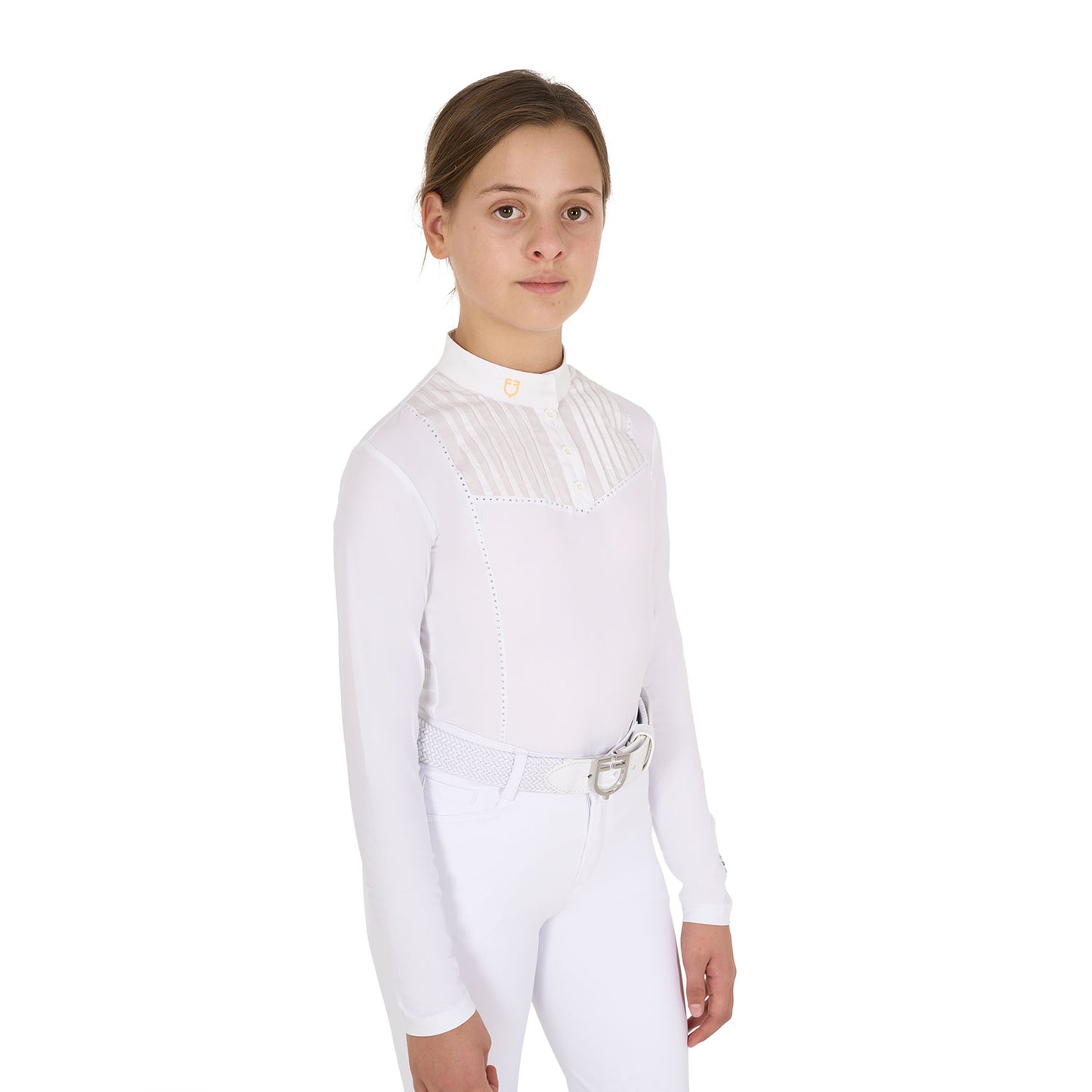 Polo bambina slim fit concorso con strass