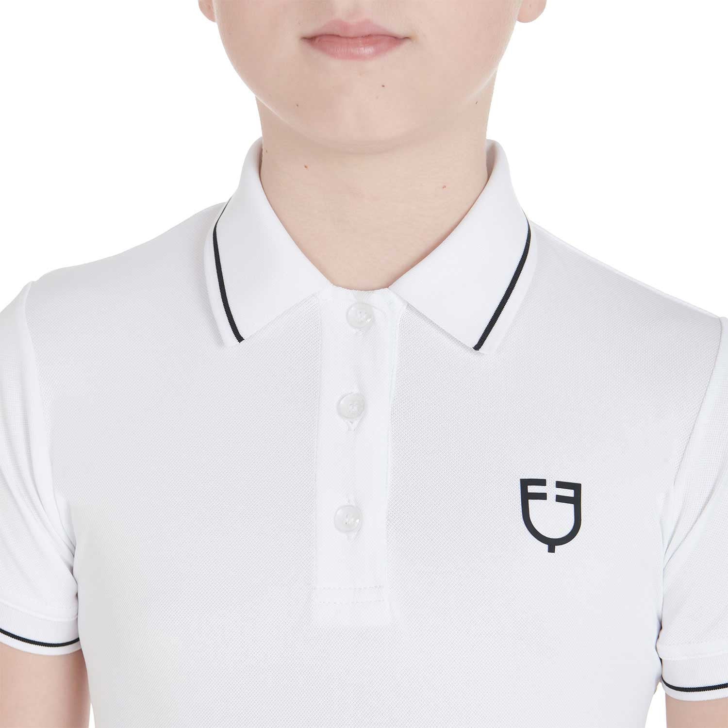 Polo bambini slim fit in tessuto tecnico antibatterico 2026
