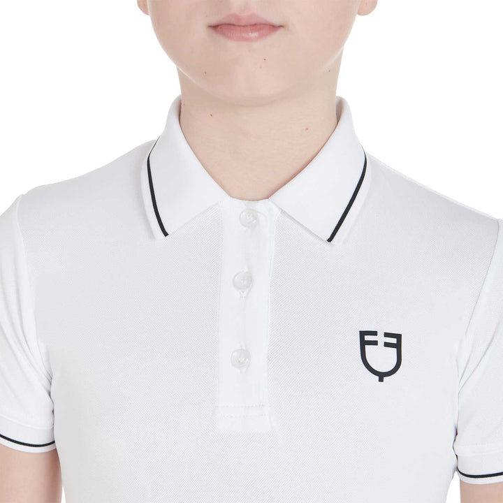 Polo bambini slim fit in tessuto tecnico antibatterico 2026