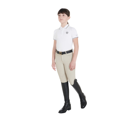 Polo bambini slim fit in tessuto tecnico antibatterico 2026