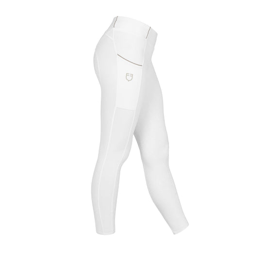 Leggings bambina slim fit grip con logo