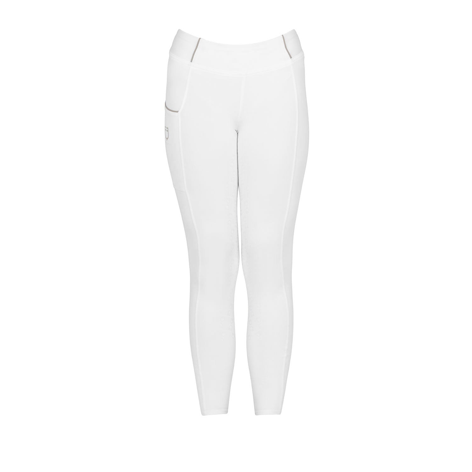 Leggings bambina slim fit grip con logo