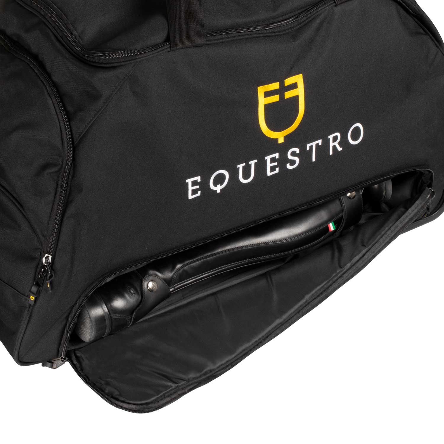 Borsa trolley con logo ricamato