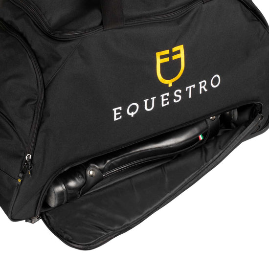 Borsa trolley con logo ricamato