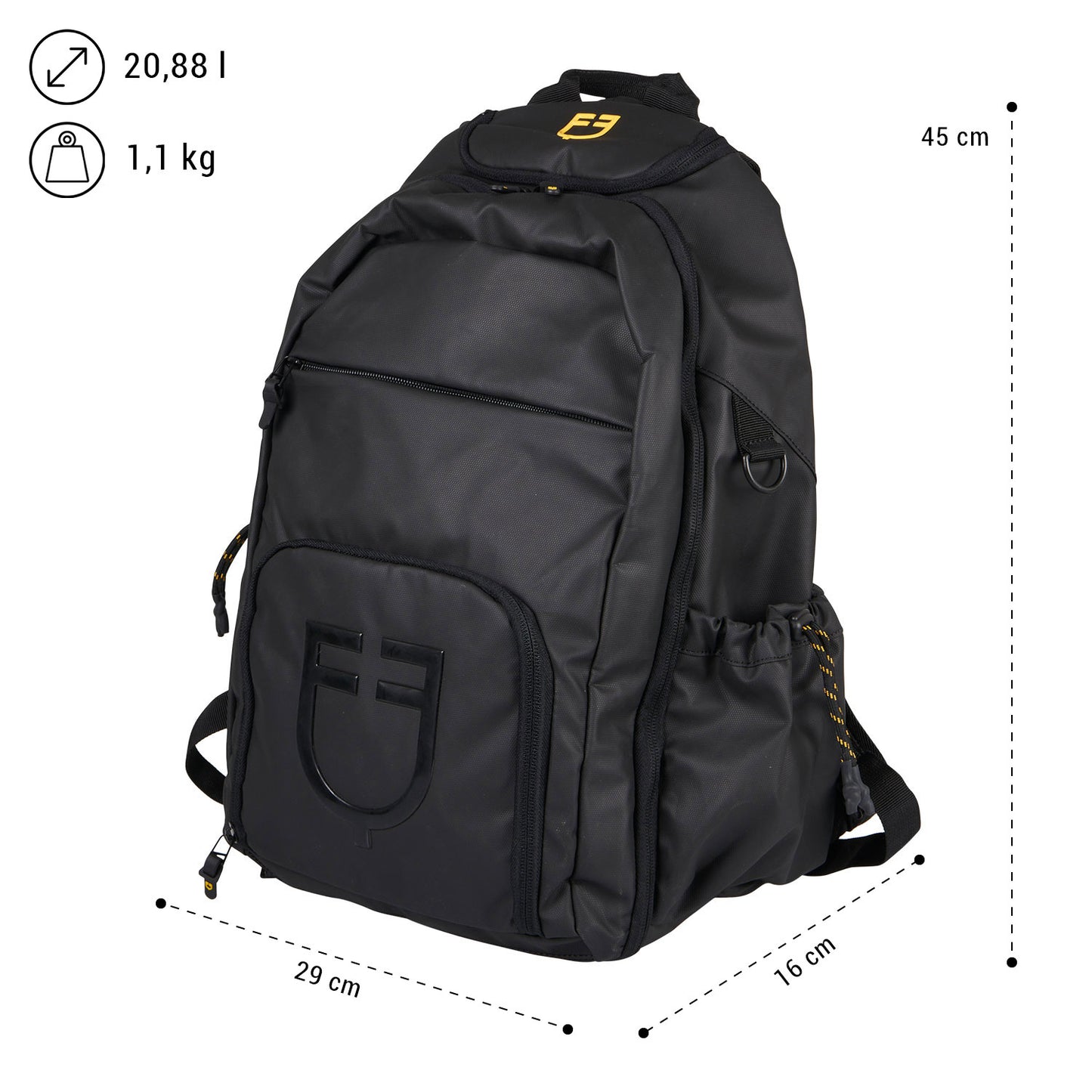 Zaino tecnico unisex multitasche