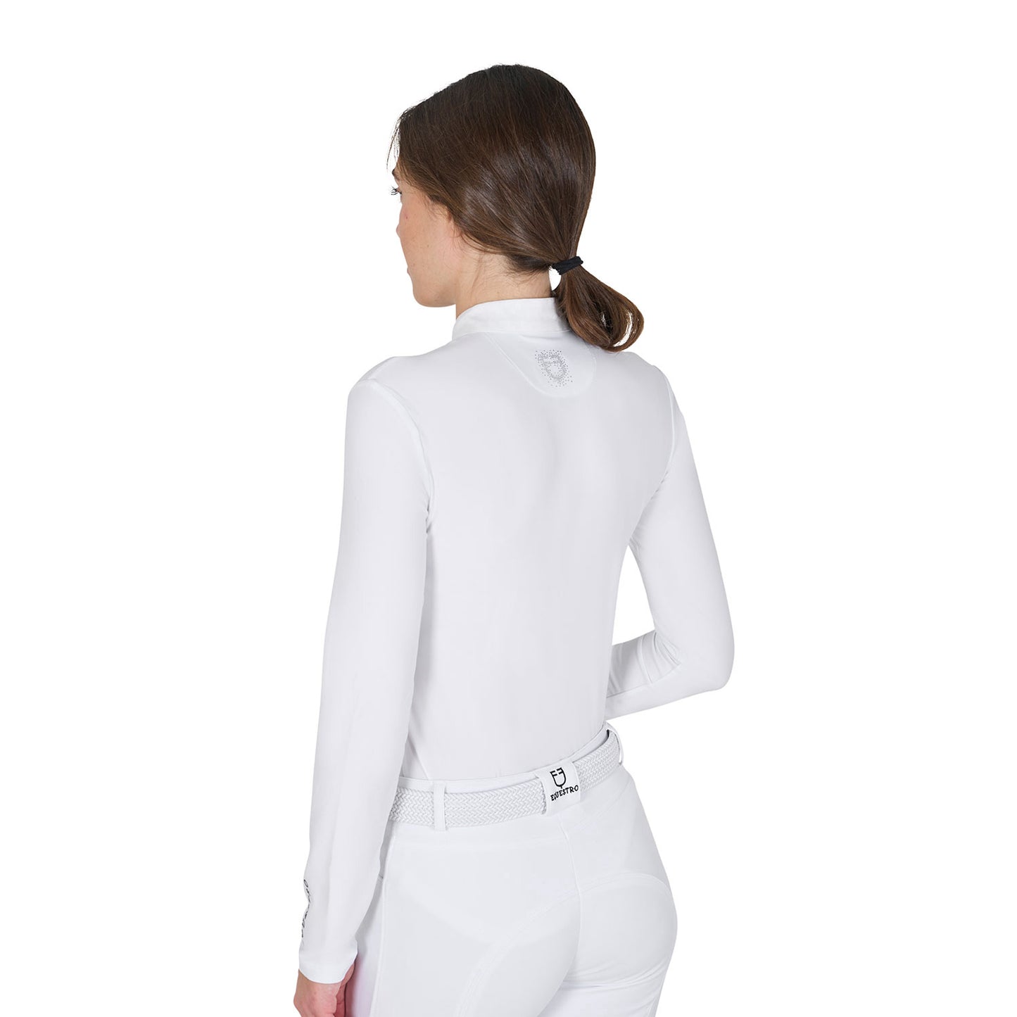 Polo Donna slim fit da concorso con strass