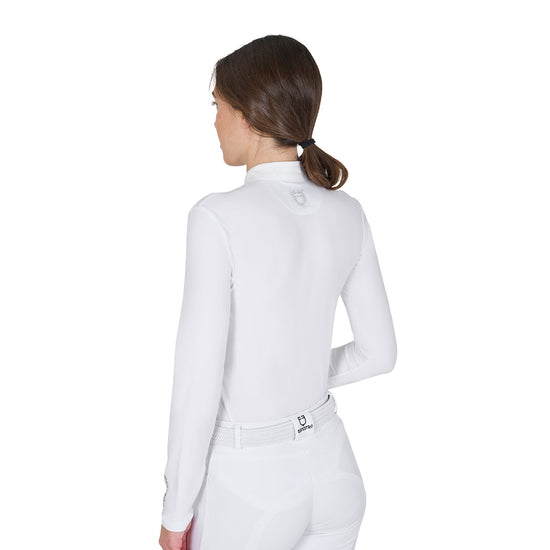 Polo Donna slim fit da concorso con strass