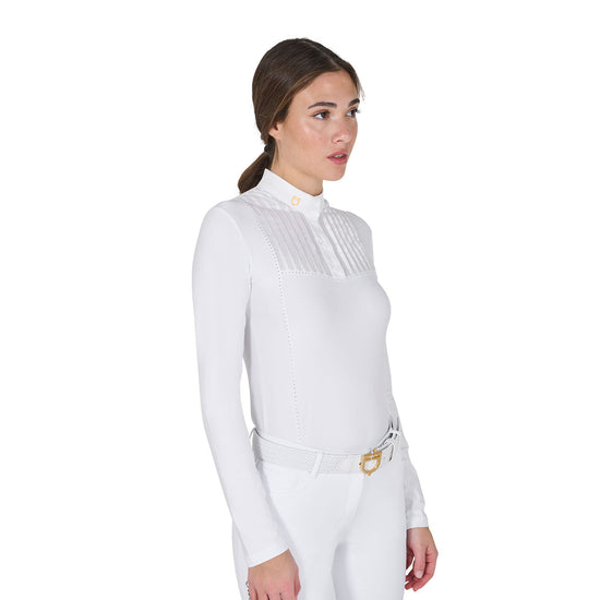 Polo Donna slim fit da concorso con strass