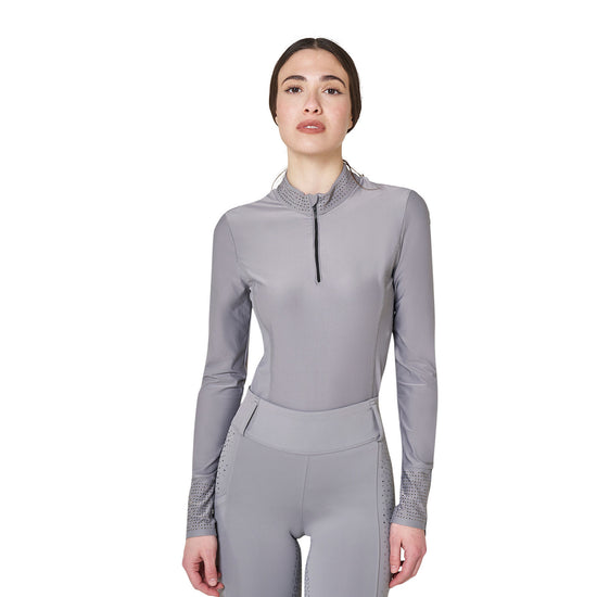 Polo tecnica donna da allenamento con strass