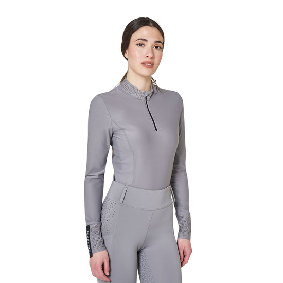 Polo tecnica donna da allenamento con strass