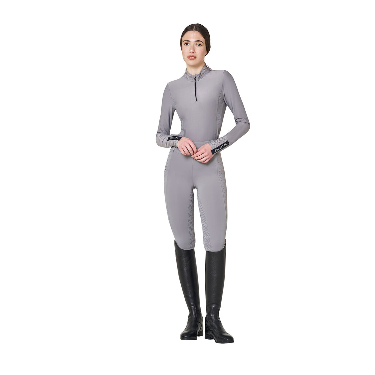 Polo tecnica donna da allenamento con strass