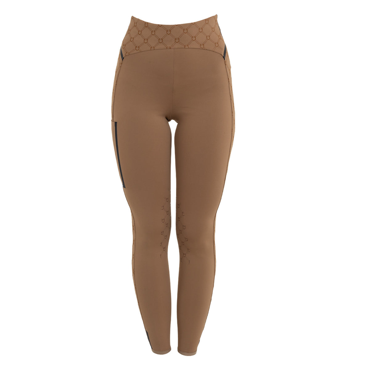 Leggings donna vita alta in tessuto tecnico monogram