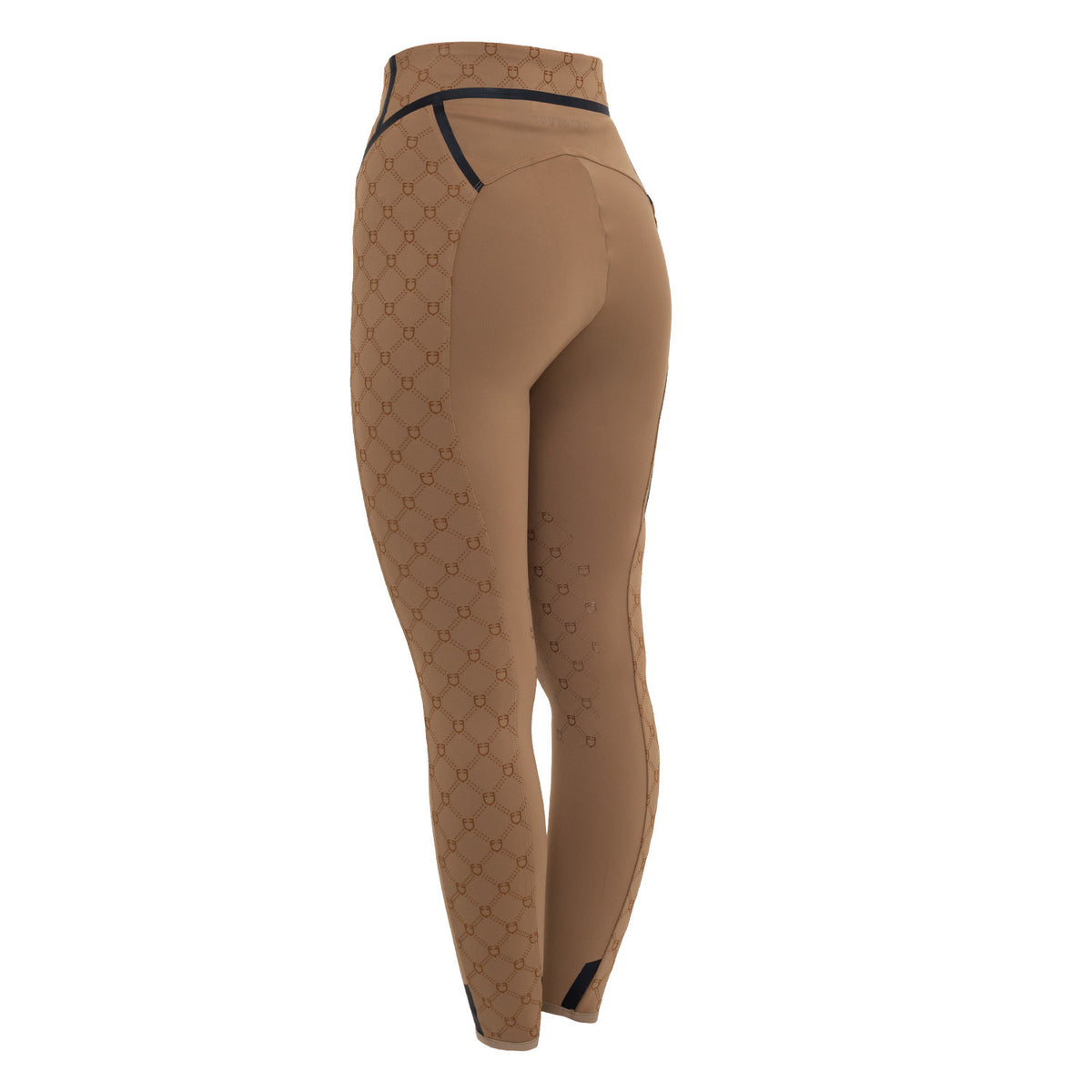Leggings donna vita alta in tessuto tecnico monogram
