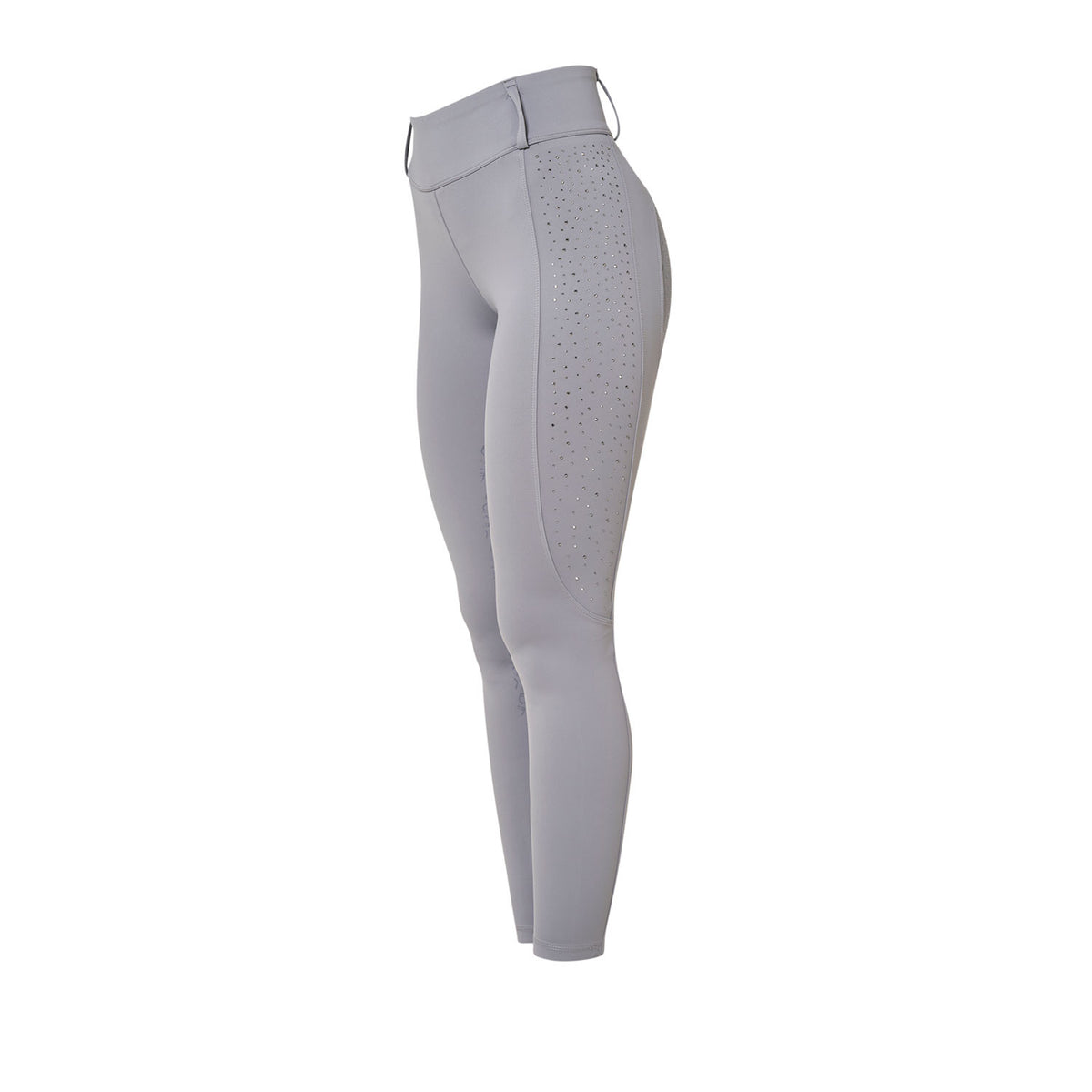 Leggings donna vita alta con passanti e strass
