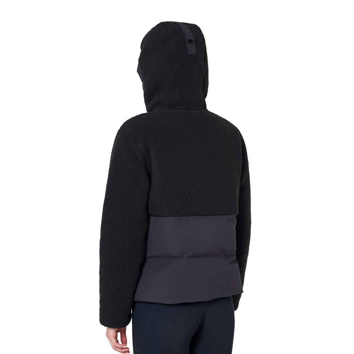 Giacca piumino donna con inserti in teddy