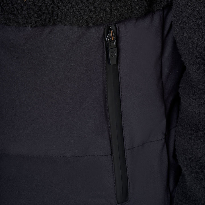 Giacca piumino donna con inserti in teddy