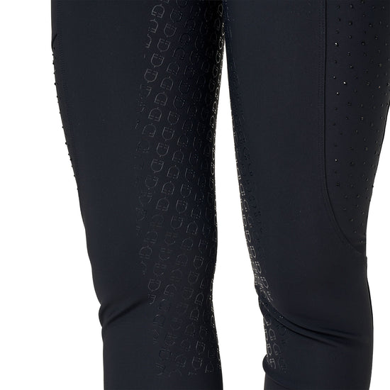 Pantaloni donna vita alta full grip con strass