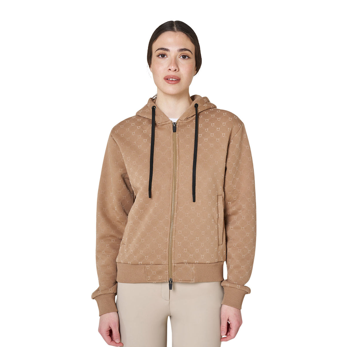 Felpa donna monogram con cappuccio Equestro