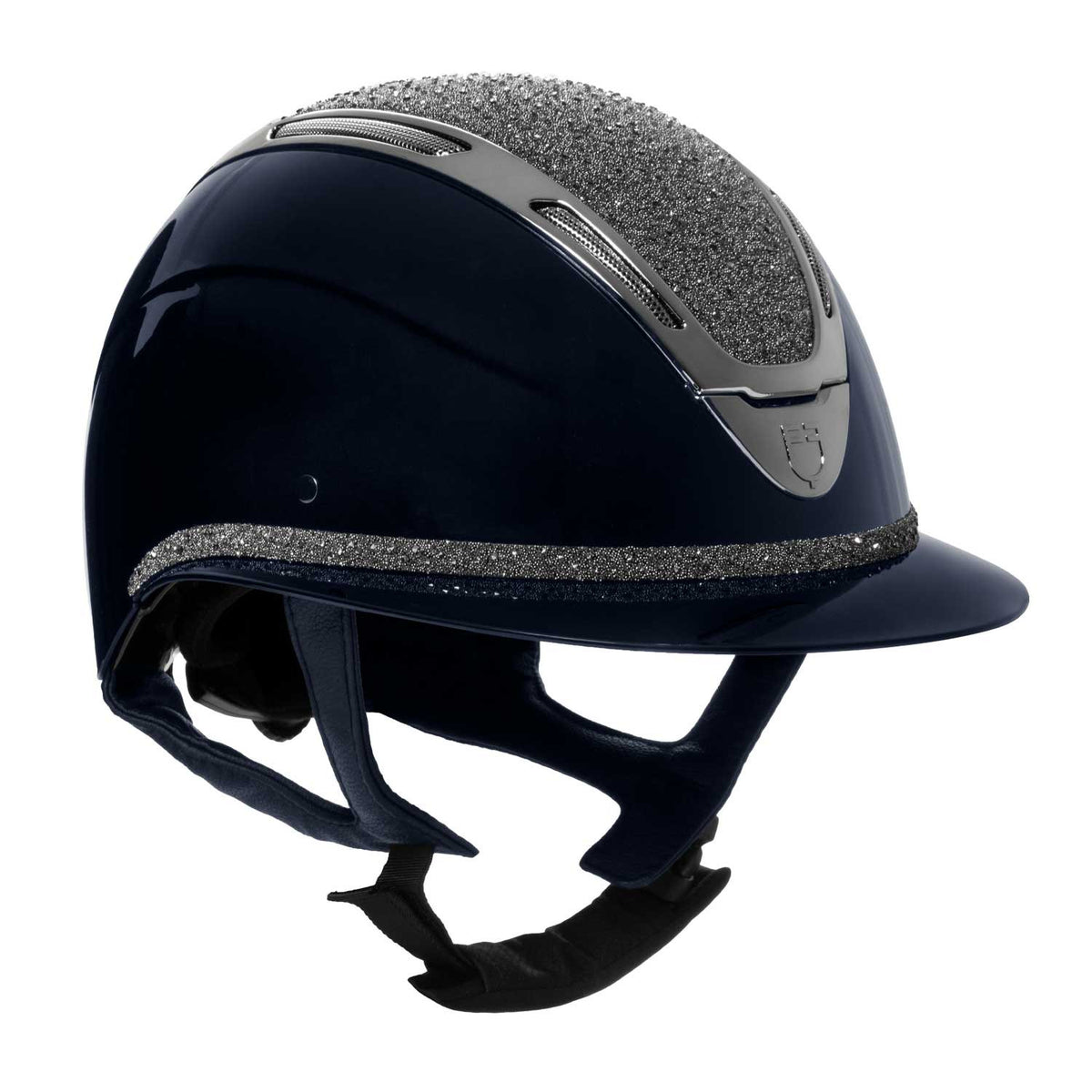 Cap Apocalypse donna calotta lucida e brillantini omologazione EN 1384-2023
