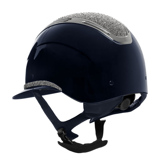 Cap Apocalypse donna calotta lucida e brillantini omologazione EN 1384-2023