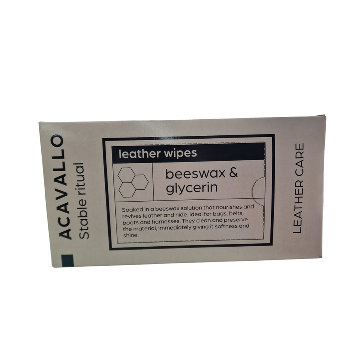 Salviette per cuoio ACAVALLO alla cera d’api – 40 pz
