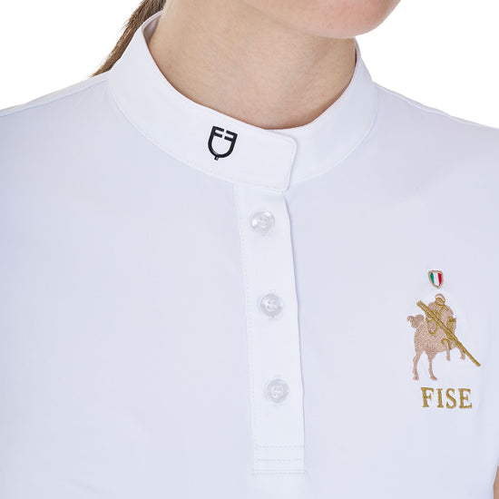 Polo donna da concorso slim fit Equestro X FISE