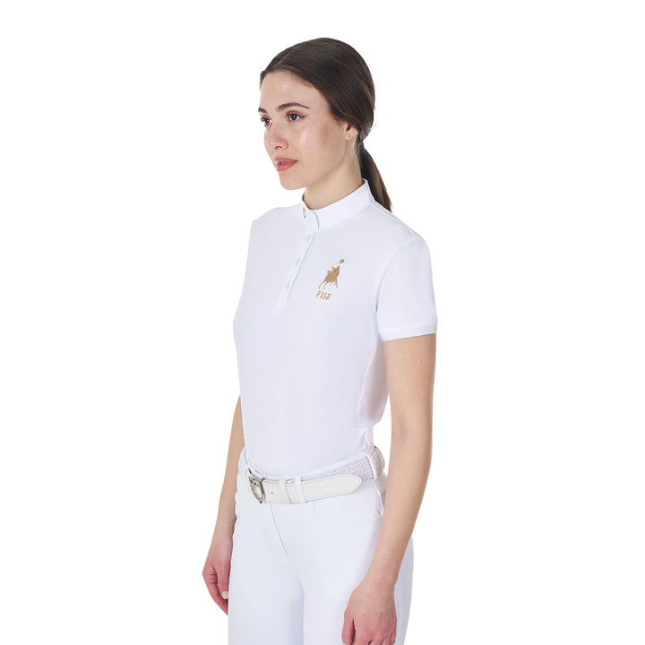 Polo donna da concorso slim fit Equestro X FISE