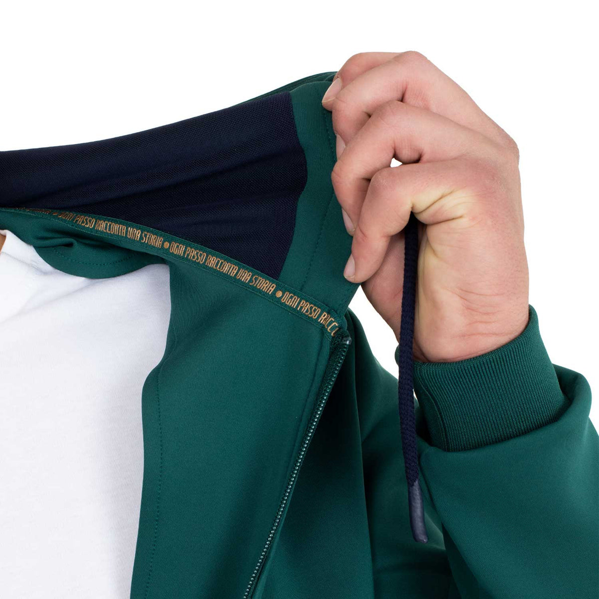 Felpa uomo con cappuccio Equestro X FISE 100
