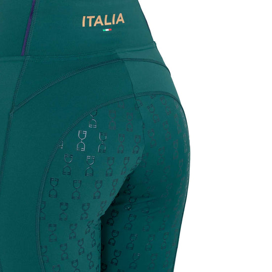 Leggings donna slim fit full grip Equestro X FISE 100