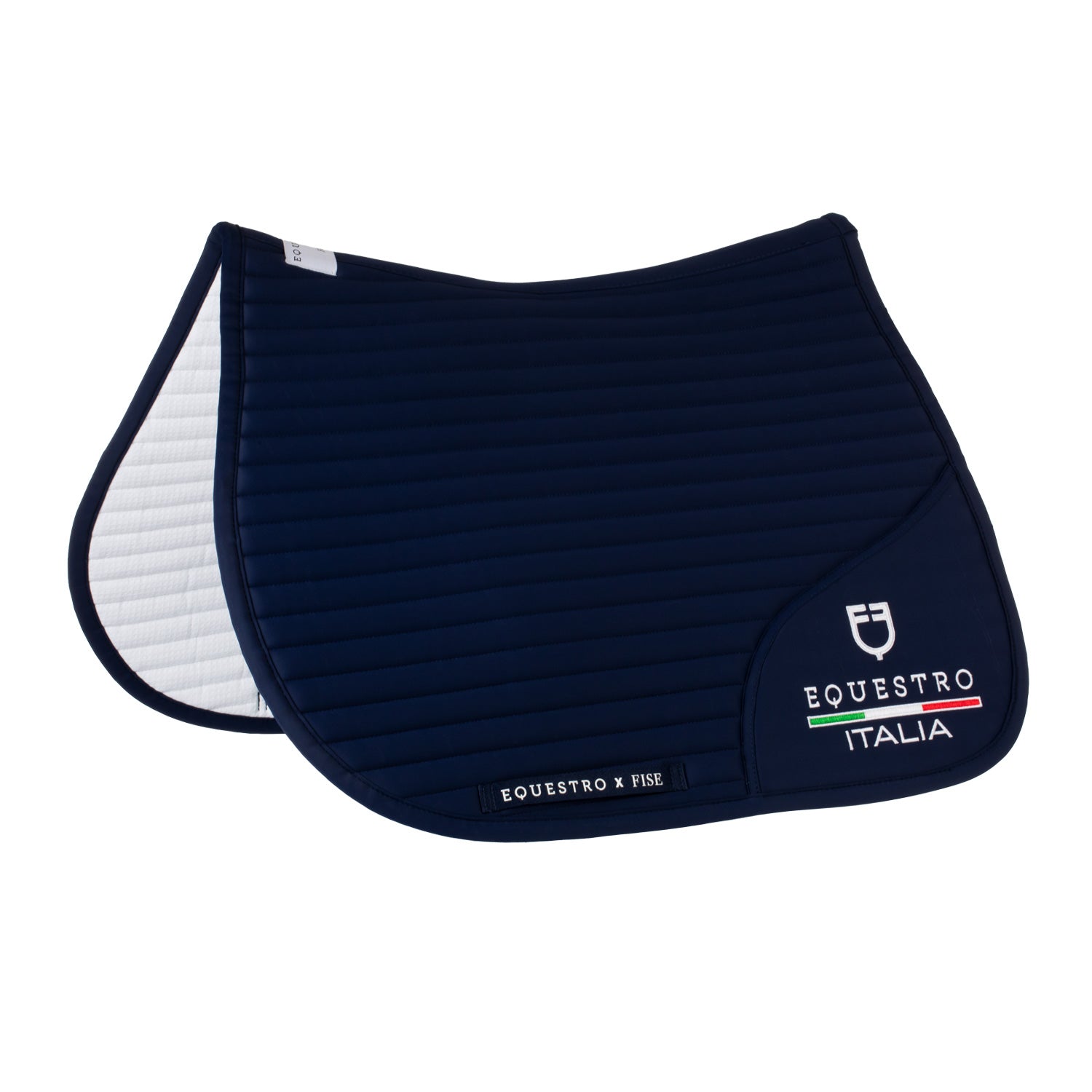 Sottosella salto Equestro X FISE con logo ricamato – Azzurro Italia