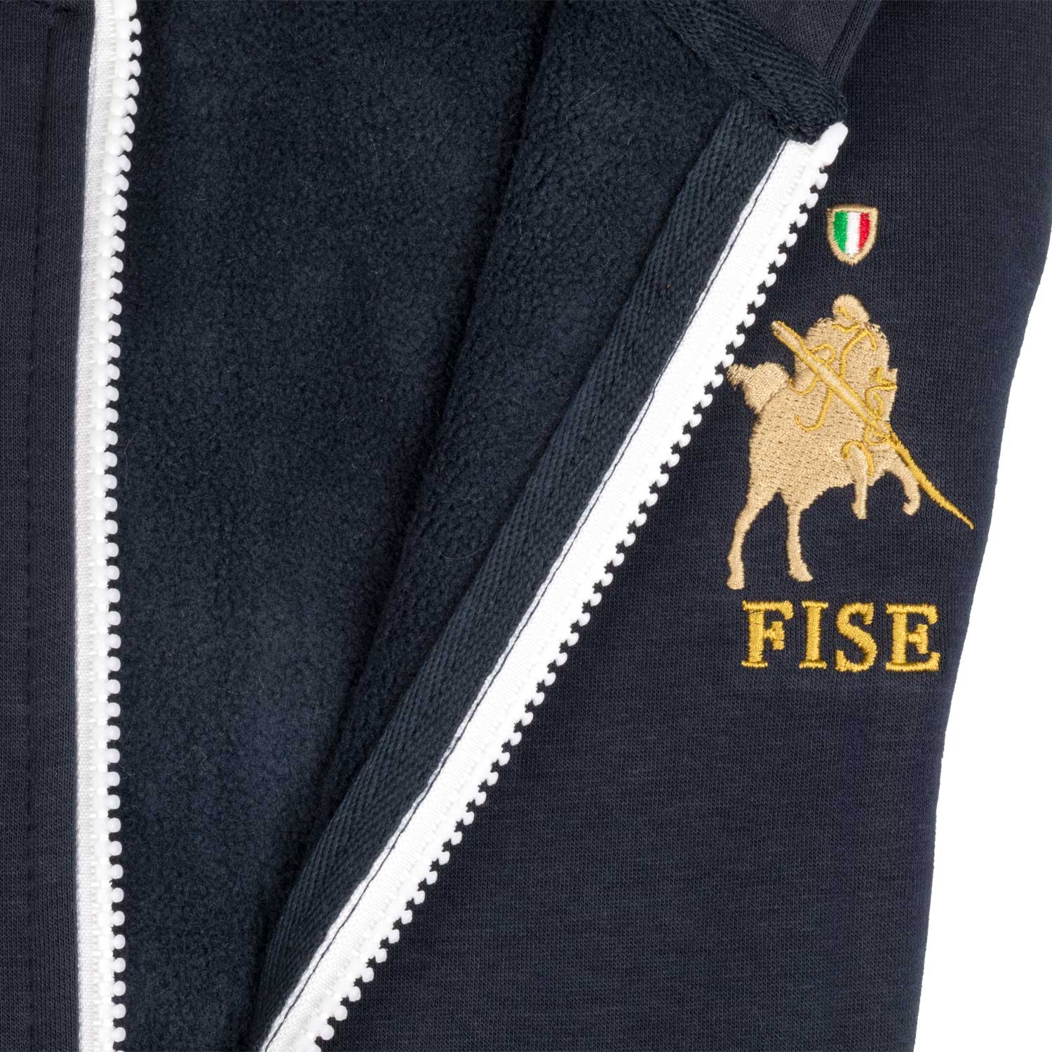 Felpa uomo in pile con cappuccio Equestro X FISE