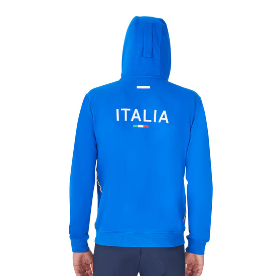 Felpa uomo in pile con cappuccio Equestro X FISE