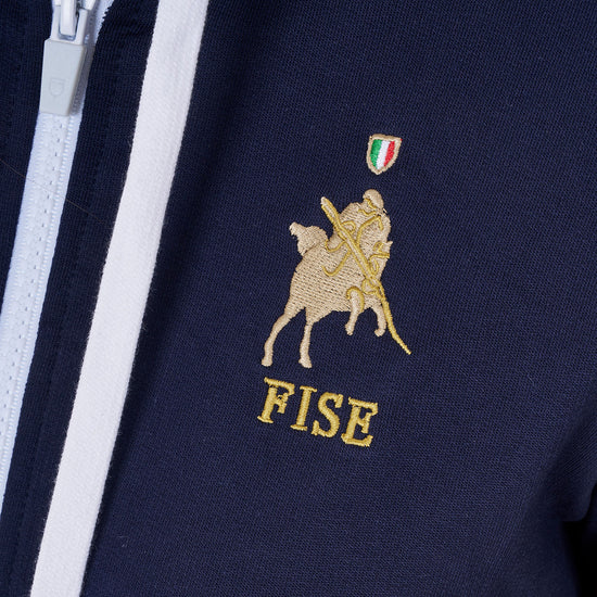 Felpa donna in pile con cappuccio Equestro X FISE