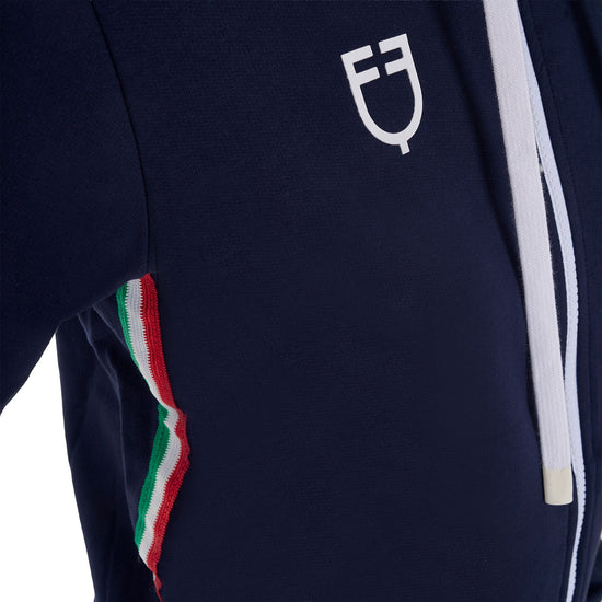 Felpa donna in pile con cappuccio Equestro X FISE