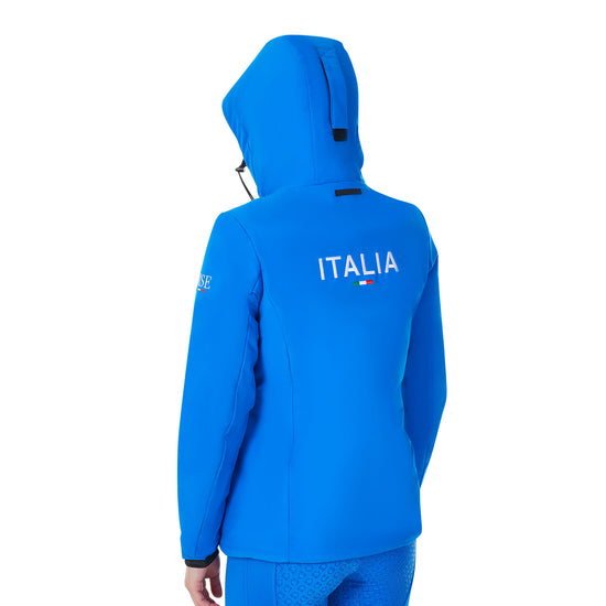 Piumino donna impermeabile Equestro X FISE – Azzurro Italia