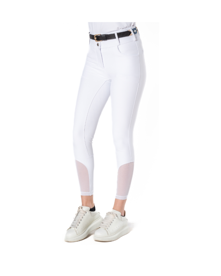 Pantaloni da Equitazione D-Istinto Orchidea Full Grip Donna — Tessuto Tecnico