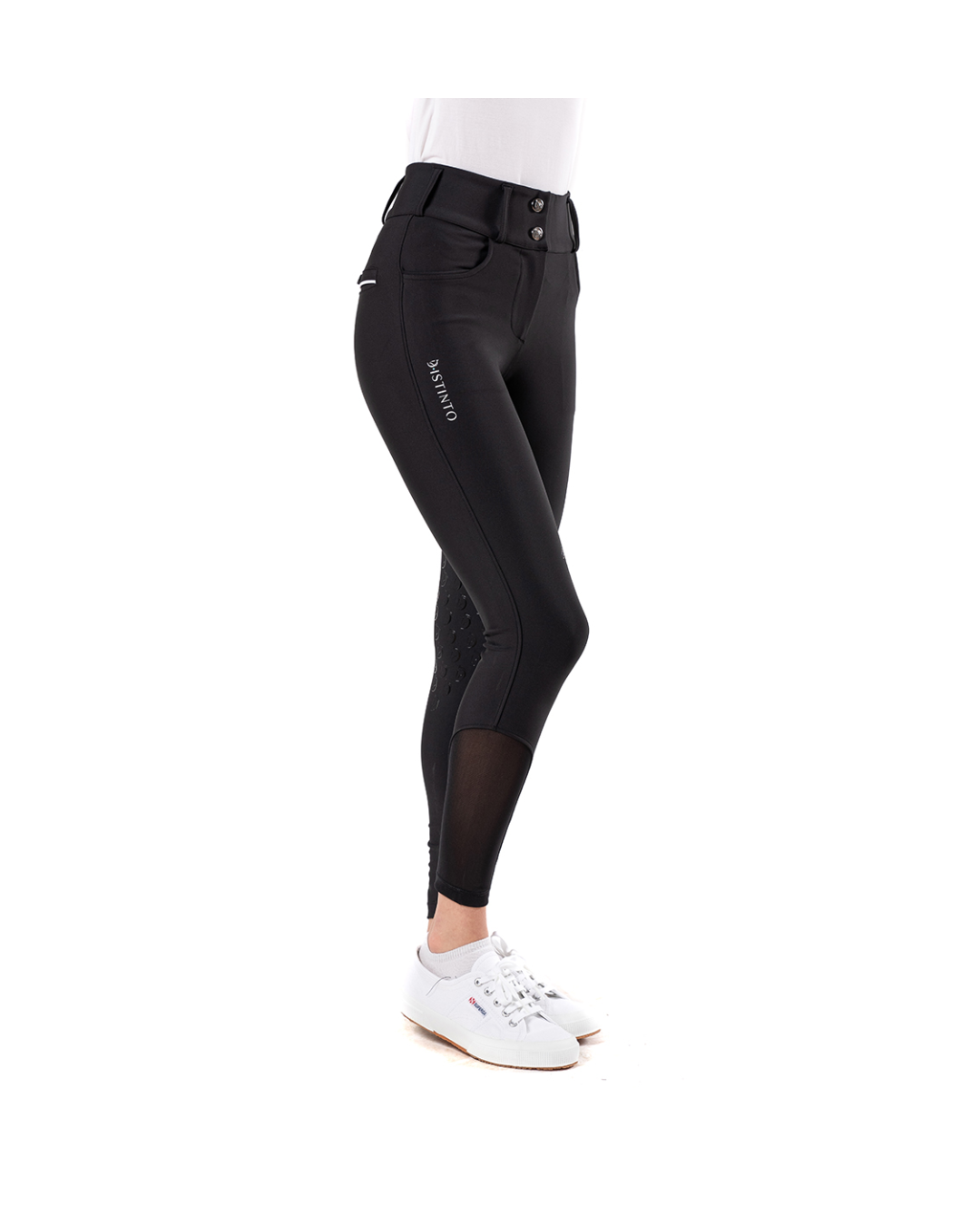 Pantaloni da Equitazione D-Istinto Orchidea Full Grip Donna — Tessuto Tecnico