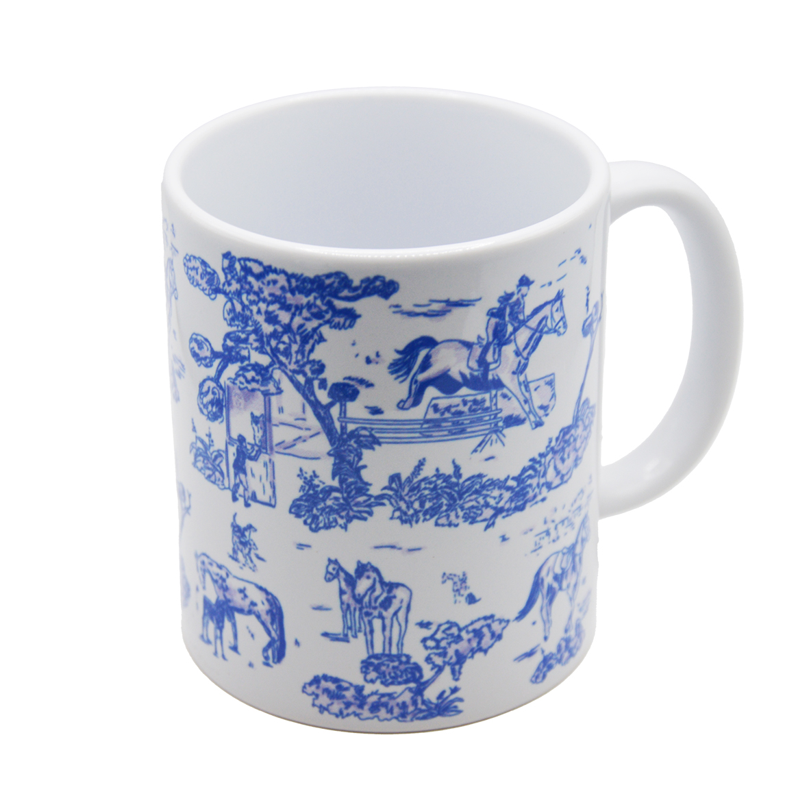 TAZZA CON MOTIVO EQUESTRE