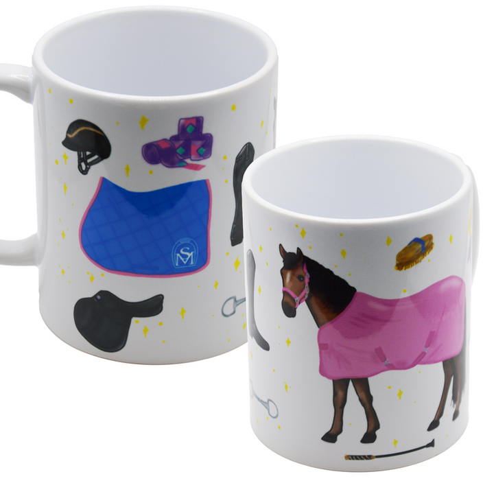 TAZZA CON MOTIVO EQUESTRE