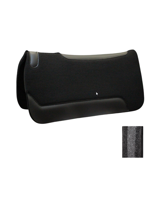 Sottosella western con riporti feltro/neoprene/feltro colore nero