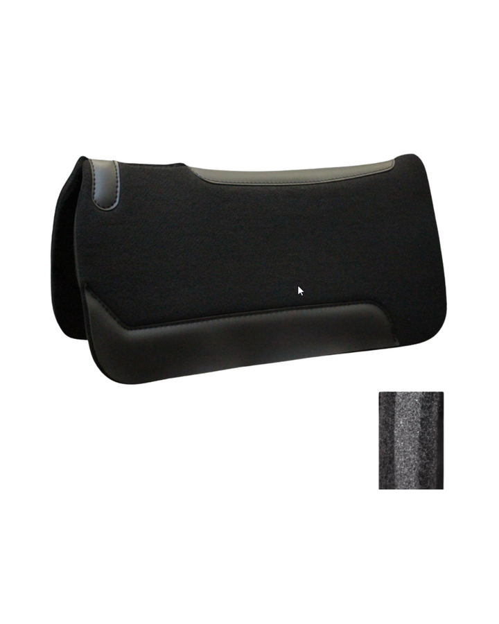 Sottosella western con riporti feltro/neoprene/feltro colore nero