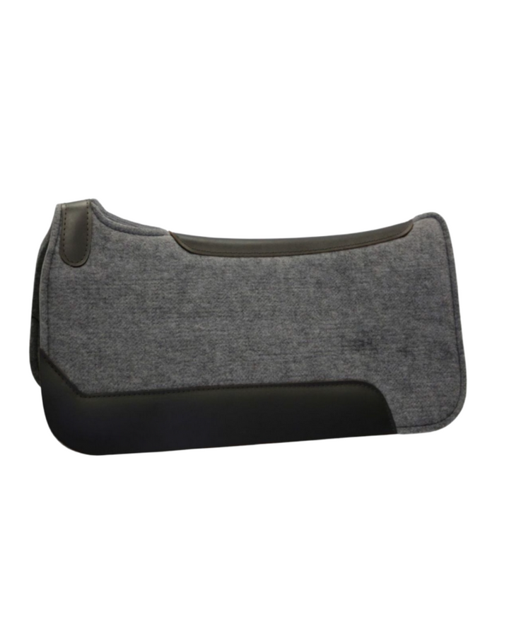Sottosella western in feltro colore grigio con riporti in cuoio