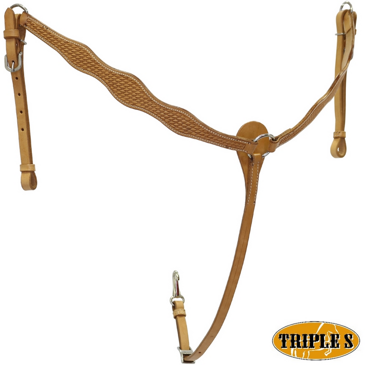 PETTORALE TRIPLE S SAGOMATO BASKET CON FIBBIE INOX