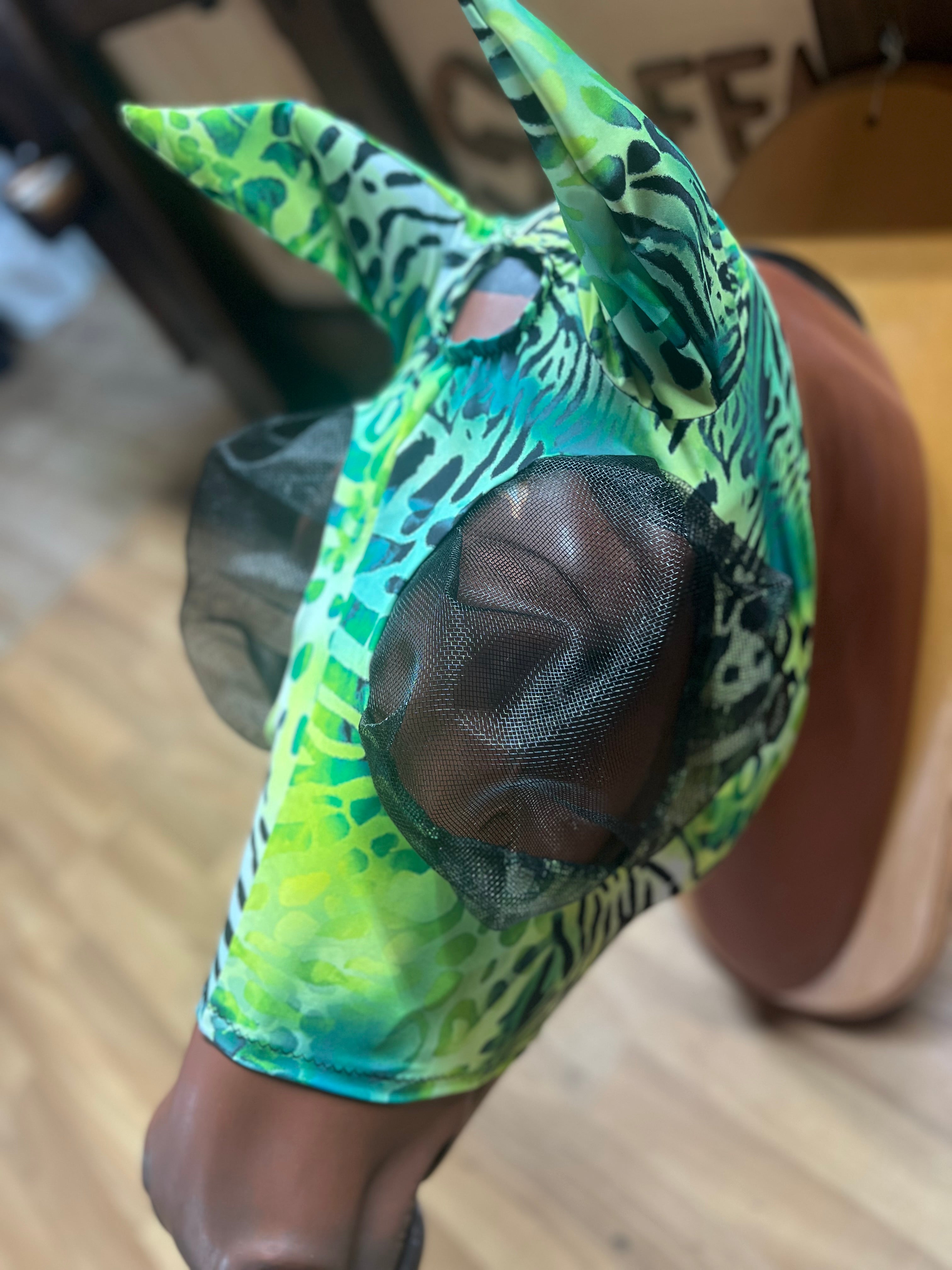 Maschera antimosche in lycra Leopardate
